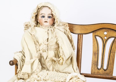 Lot 278 - A late 19th century wax over papier-mache doll’s body