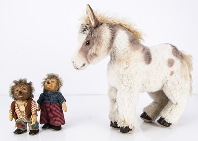 Lot 609 - A large post-war Steiff dralon Sheddy Shetland pony 1960s