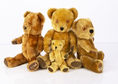 Lot 614 - Four post-war British Teddy Bears
