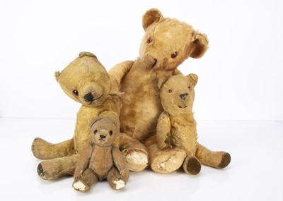 Lot 616 - Four post-war British Teddy Bears