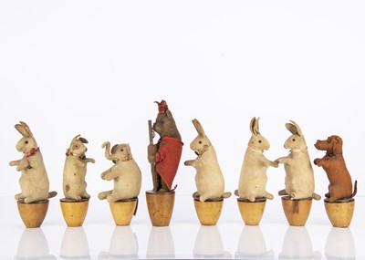 Lot 623 - A rare mixed group of Steiff  animal skittles circa 1907