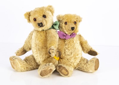 Lot 663 - Big Ted and Little Ted Ledbury - two 1938 Chiltern Teddy Bears
