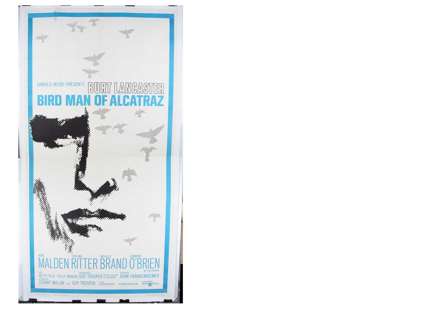 Lot 437 - The Birdman of Alcatraz (1962) US 3 Sheet poster