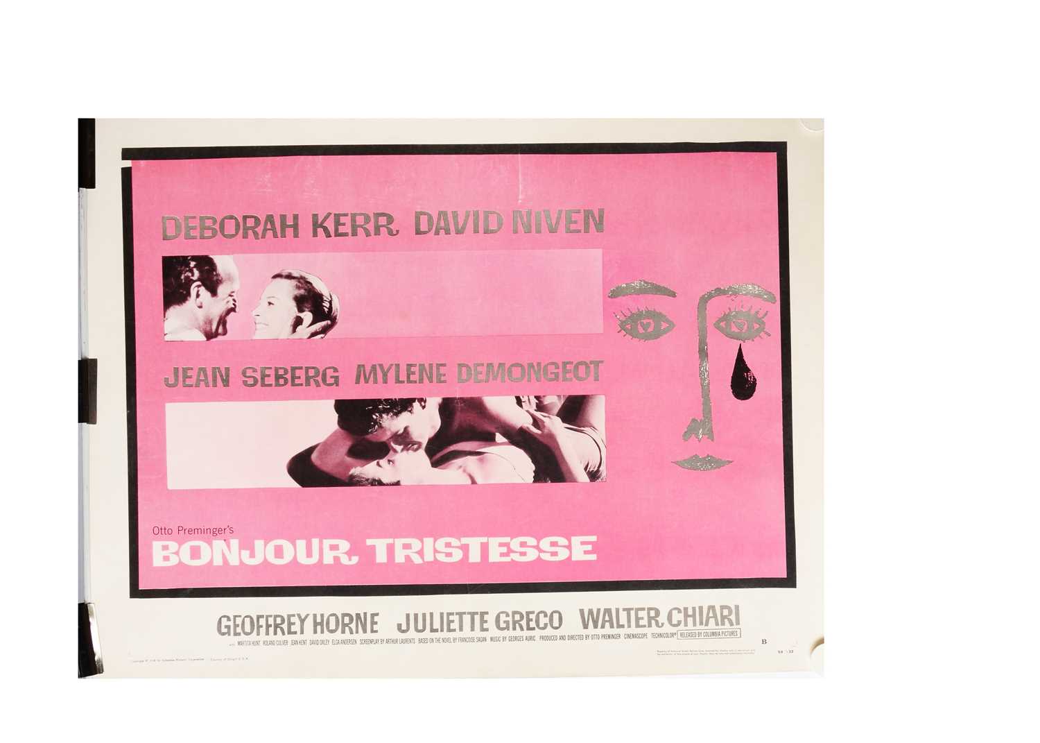 Lot 449 - Bonjour Tristesse (1958) US Half Sheet,