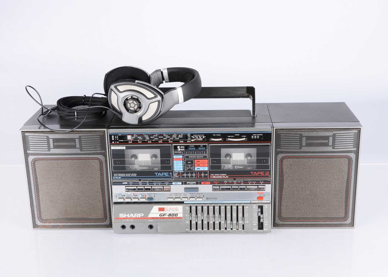 Lot 578 - Sennheiser Phones / Sharp Ghetto Blaster