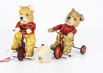 Lot 733 - Two post-war Chiltern Teddy Bears on tricycles