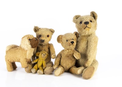 Lot 736 - Four Teddy Bear lifelong companions and a dog