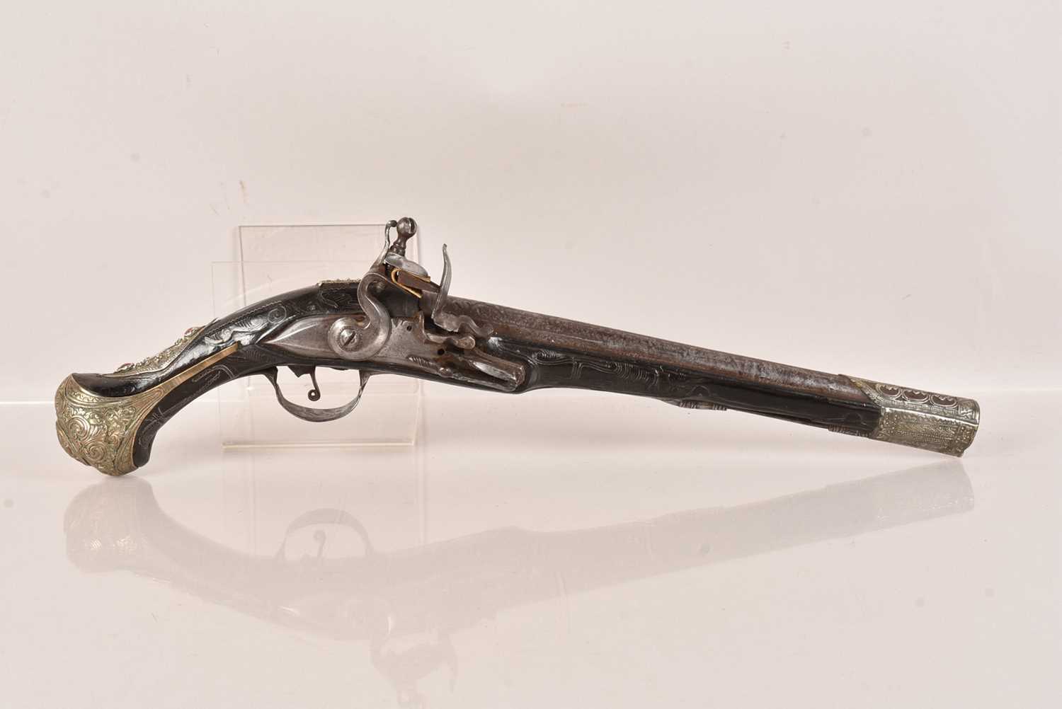 Lot 514 - A Middle Eastern Flintlock Pistol