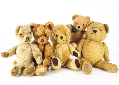 Lot 767 - Five post-war Pedigree Teddy Bears