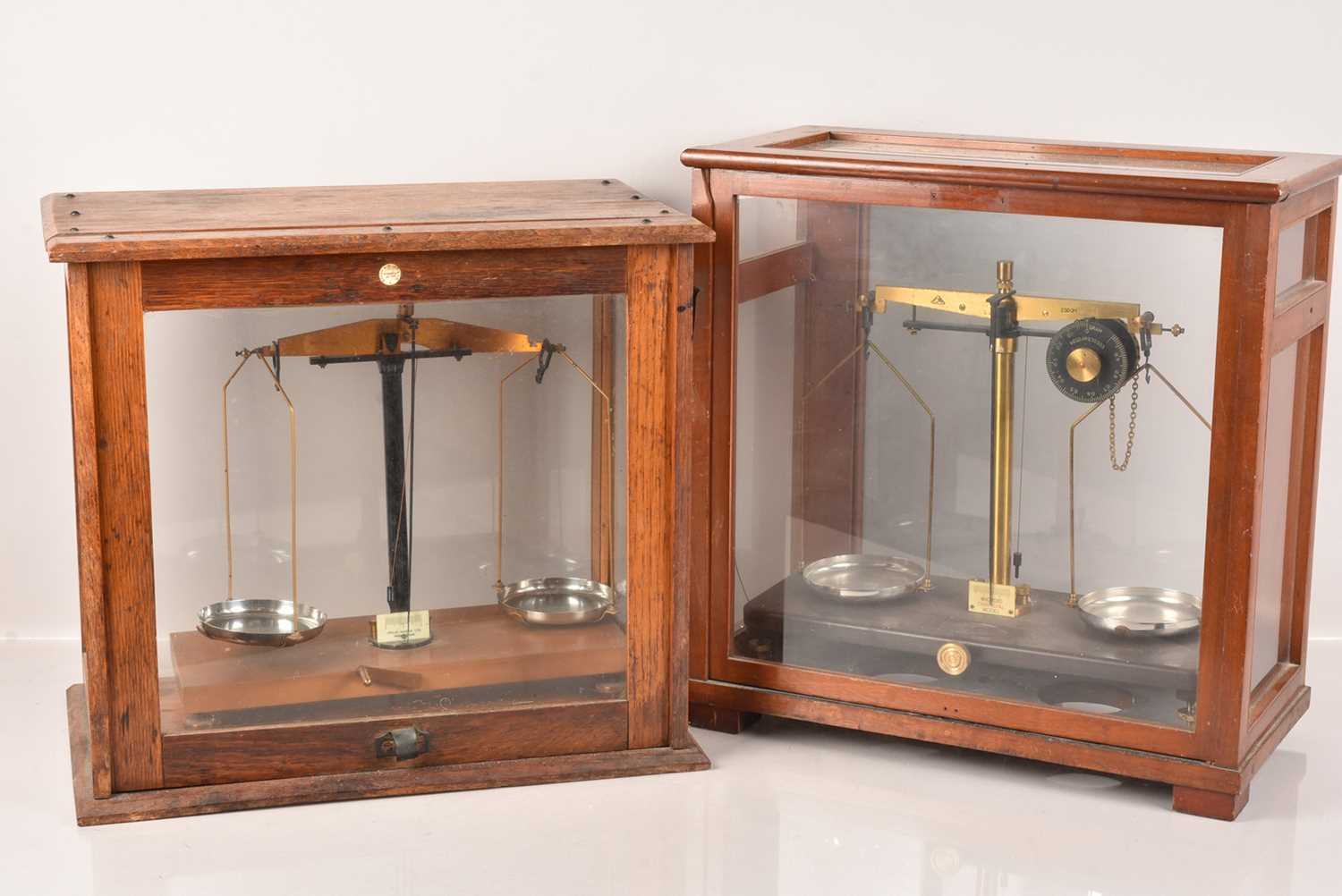 Lot 854 - A set of Griffin & Tatlock Ltd Chain Dial Beam Balance Scales