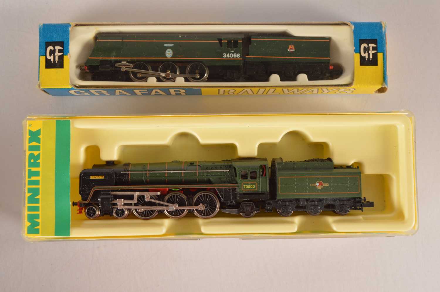 Lot 16 - Graham Farish and Hornby Minitrix N Gauge BR Steam Locomotives with Tenders (2)