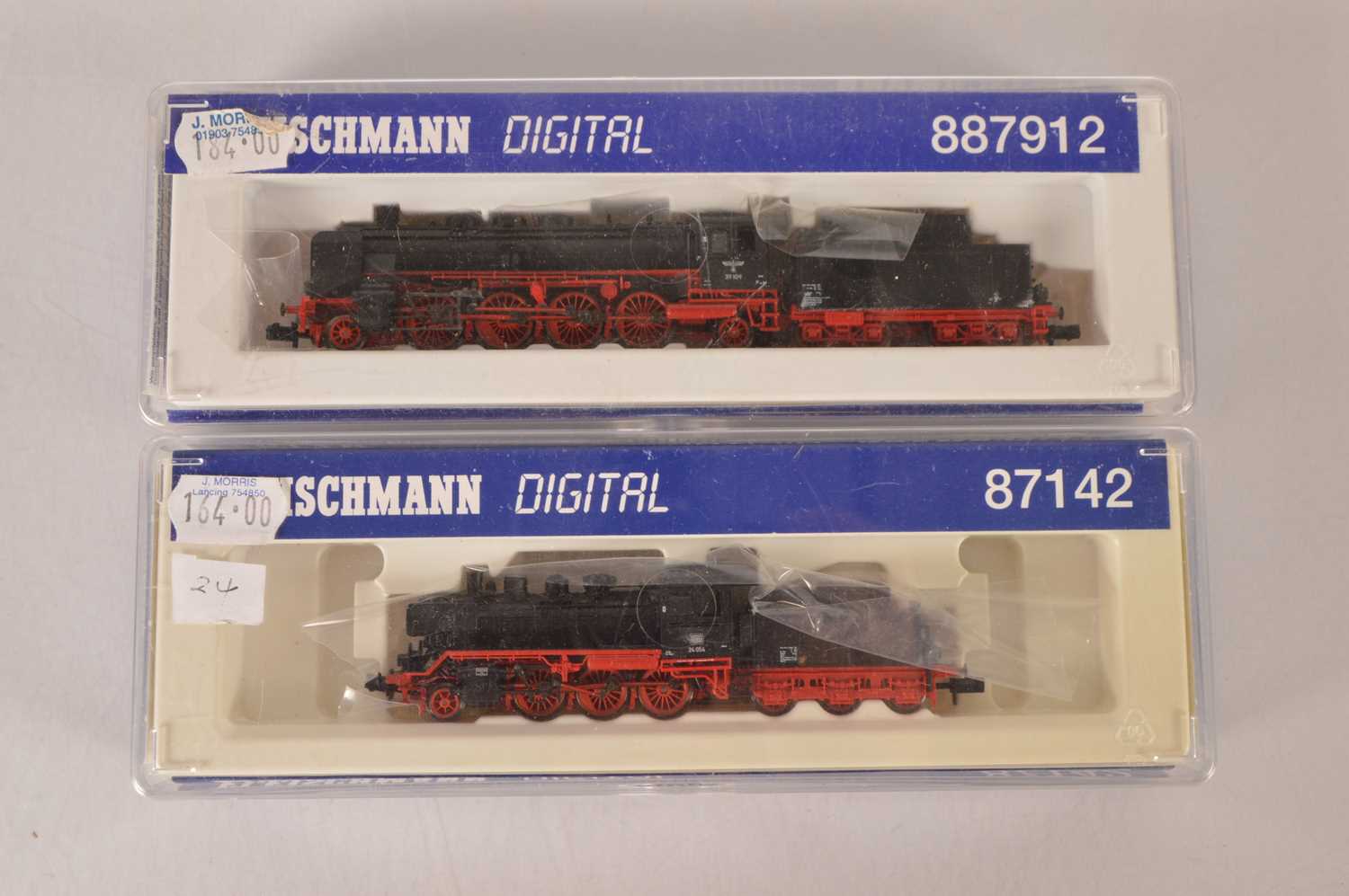 Lot 25 - Fleischmann Digital  N Gauge German Steam Locomotives with Tenders (2)