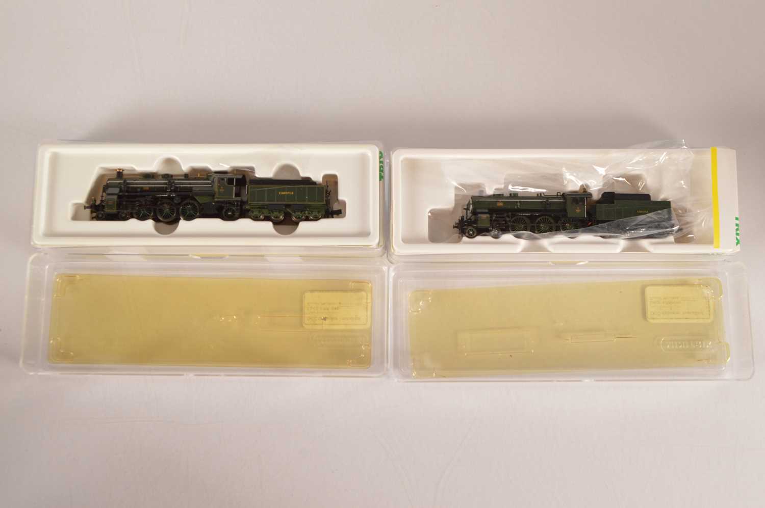 Lot 27 - Minitrix N Gauge Bavarian Steam Locomotives with Tenders (2)
