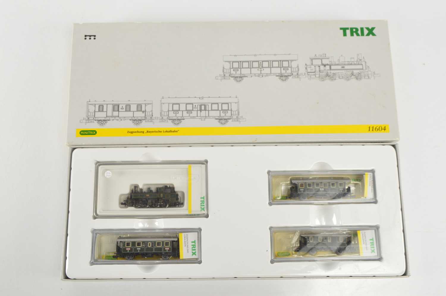 Lot 30 - Minitrix N Gauge Bavarian Steam Branchline Train Pack