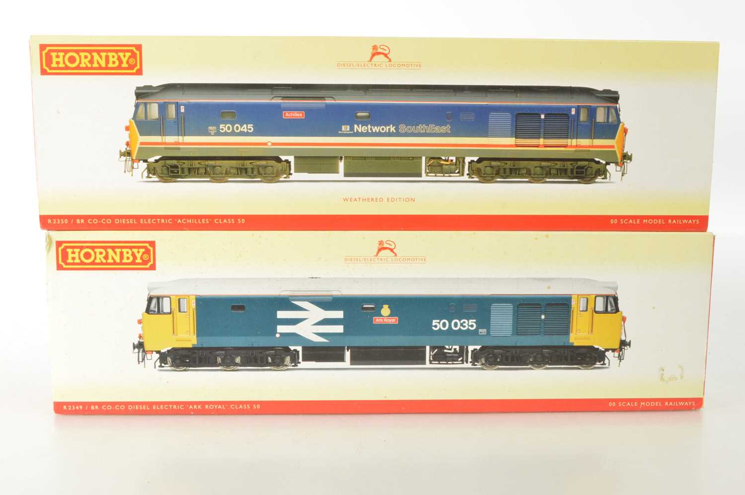 Lot 71 - Pair of boxed Hornby 00 gauge Class 50 BR Diesel Locomotives (2)