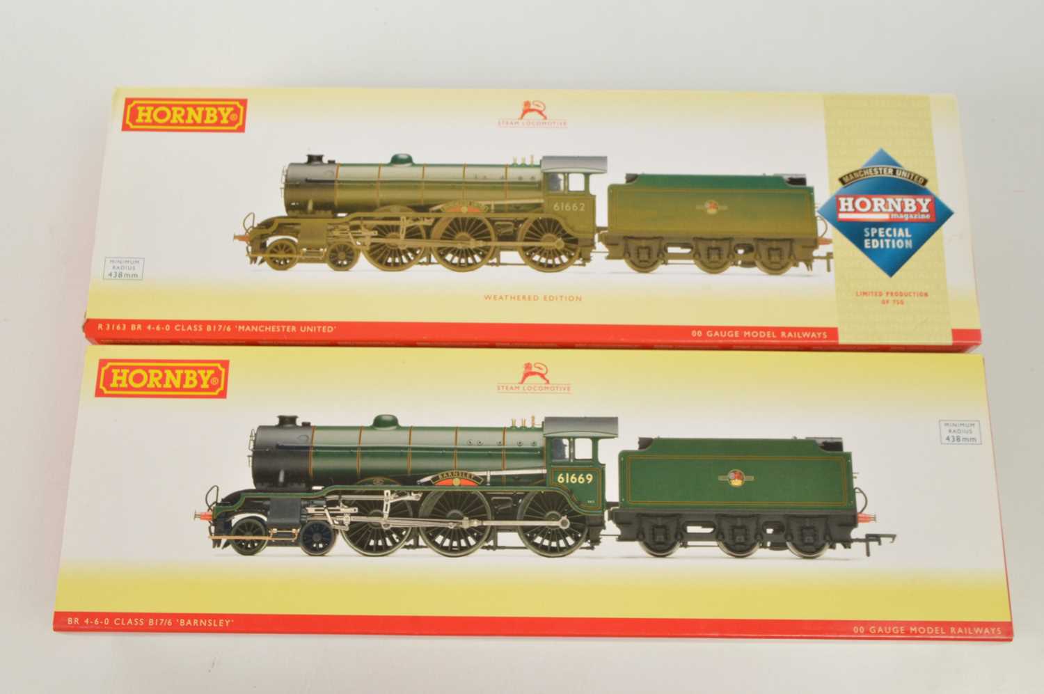 Lot 81 - Hornby 00 Gauge boxed BR green Class 17/6 Steam Locomotives and Tenders (2)