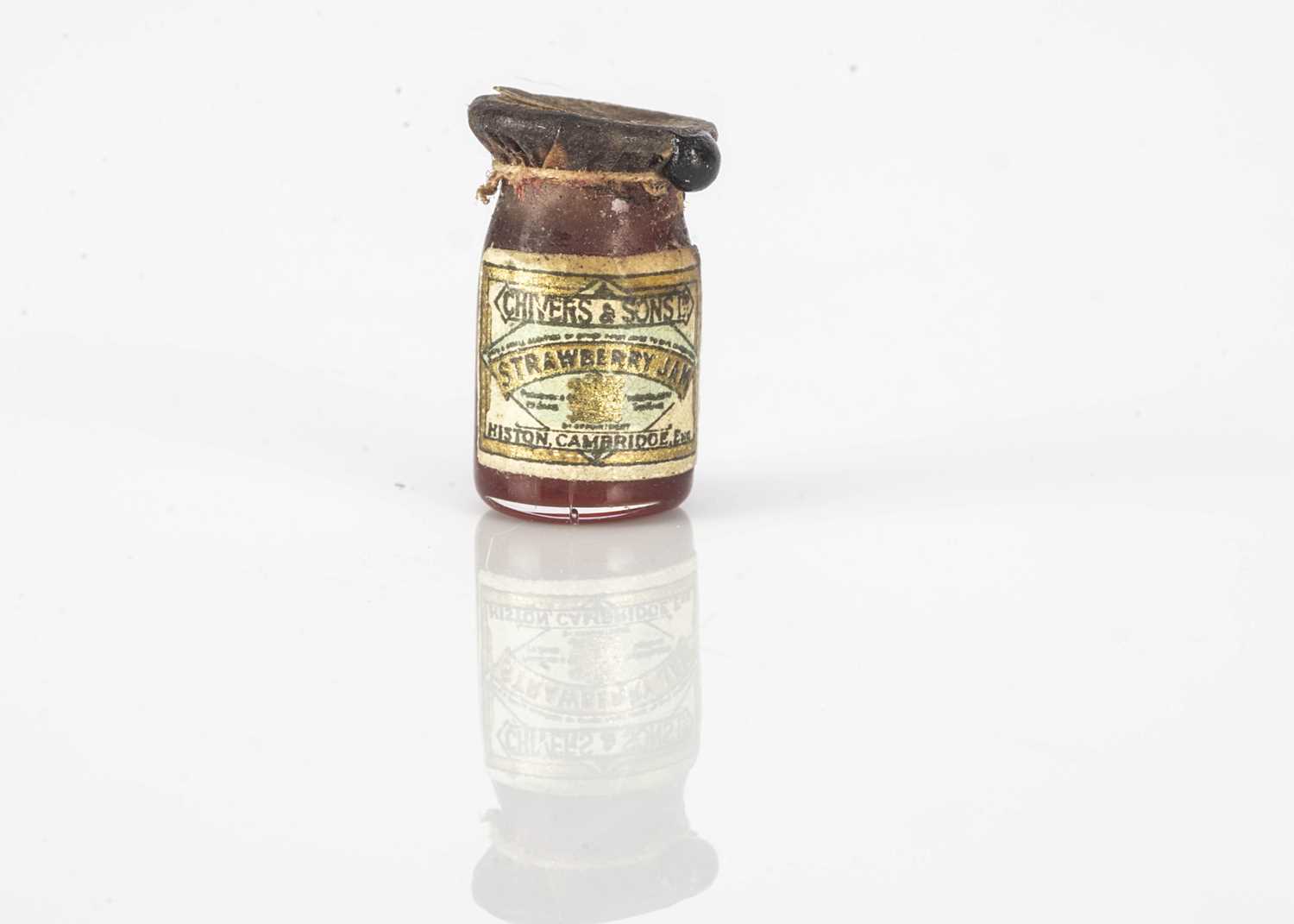Lot 800 - A rare Queen Mary’s Dolls’ House jar of Chivers Strawberry Jam circa 1924