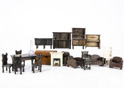 Lot 808 - 1930 to 1950s dolls’ house furniture