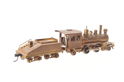Lot 535 - Ken Kidder Model Railways Japan unpainted Brass HO Gauge 'The Columbian' 2-4-2 Locomotive and 8-wheel bogie tender