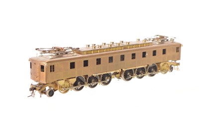 Lot 538 - NJ Custom Brass Kumata Japan Pennsylvania RR unpainted Brass HO Gauge FF-1 2-6-6-2 Box Motor Electric Car