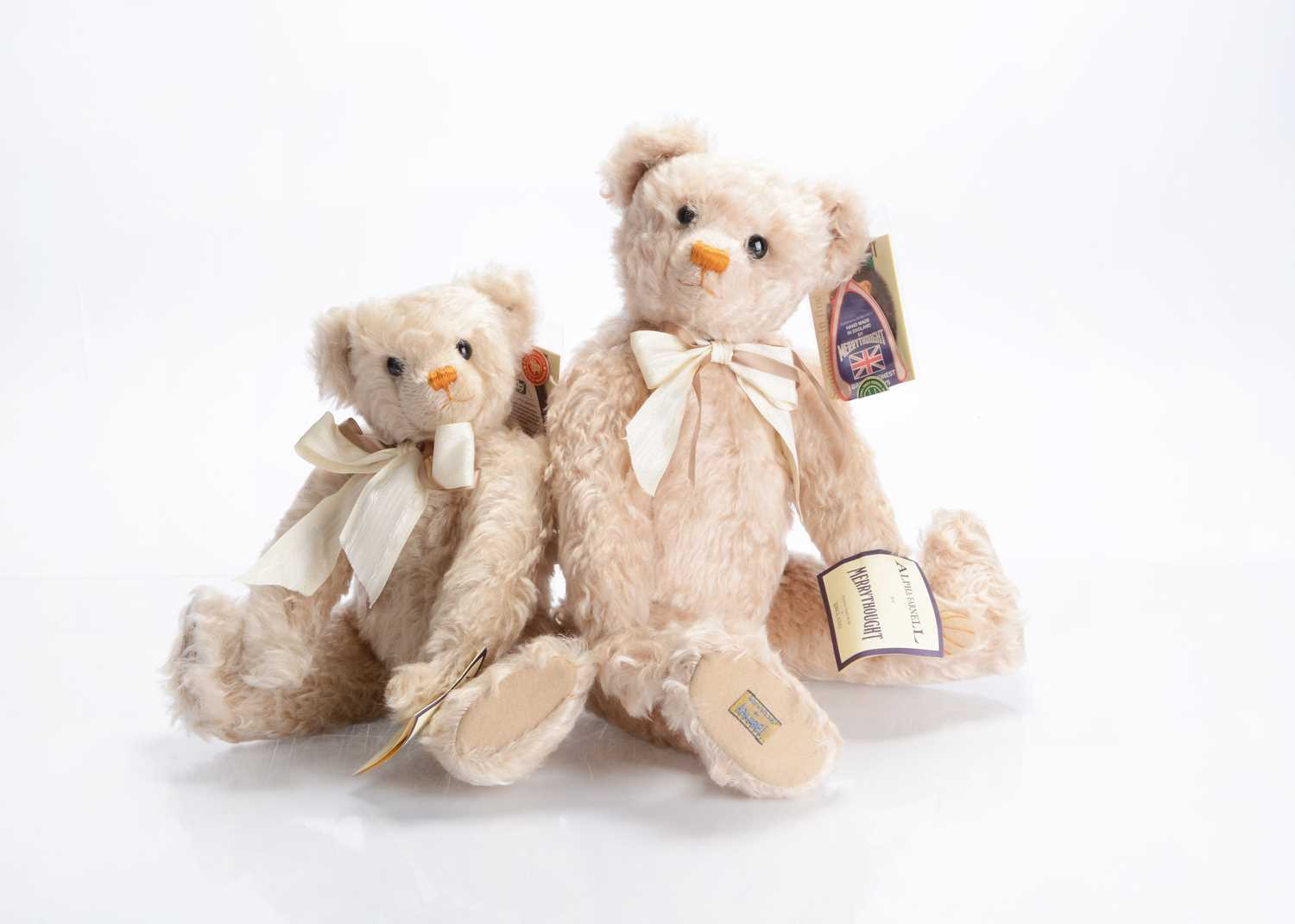 Lot 20 - Two Merrythought Alpha-Farnell replica teddy bears
