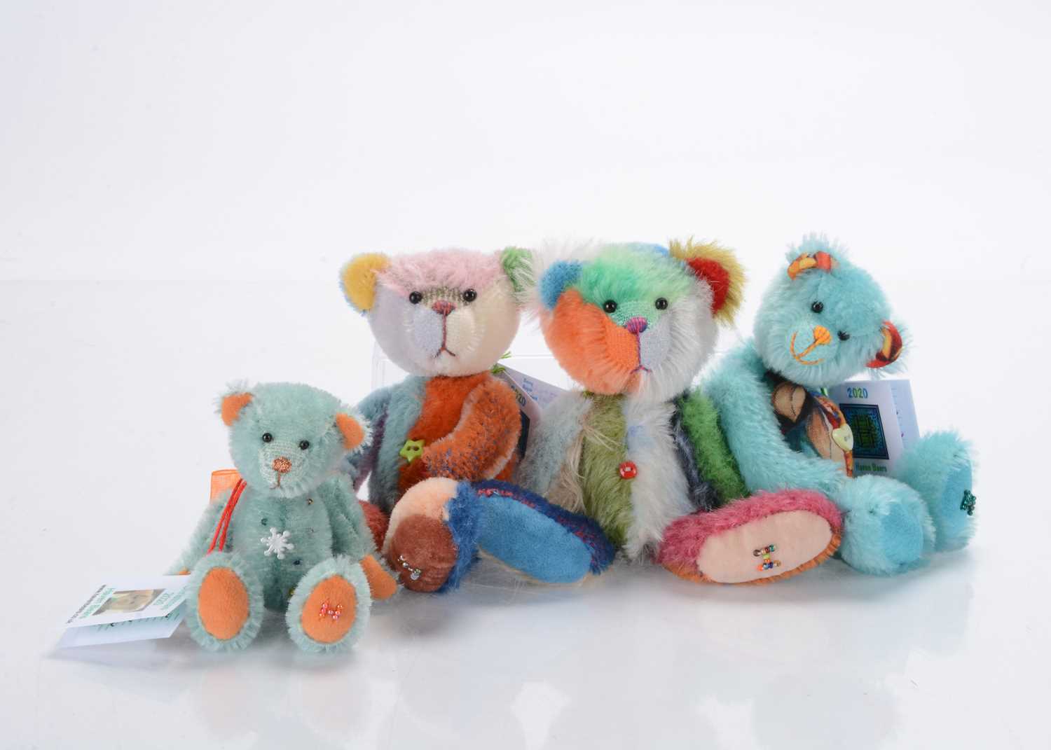 Lot 64 - Four Haven Bears miniature artist designed teddy bears by Alison Beal