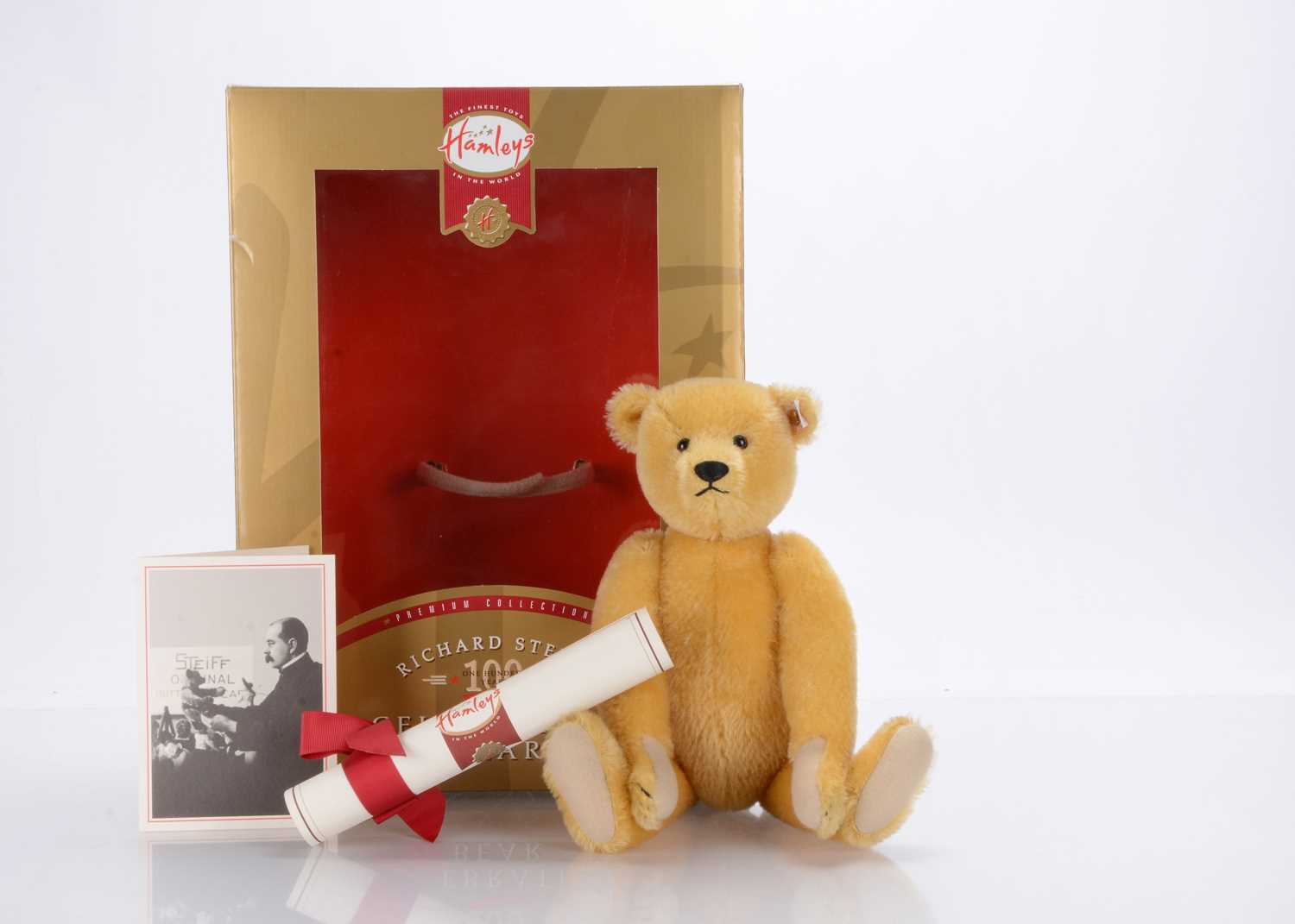 Lot 79 - A Steiff limited edition Hamleys Richard Steiff 100 Years 1902-2002 celebration teddy bear