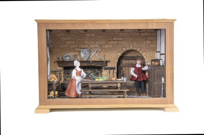 Lot 867 - A John Crooke Farthigale Dolls’ Houses and Miniatures Tudor kitchen room box