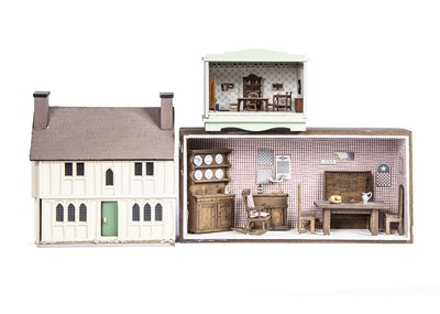 Lot 871 - Three model miniature dolls’ house and rooms