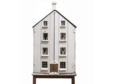 Lot 887 - Bardolf Manor - a large English painted wooden dolls house circa 1880