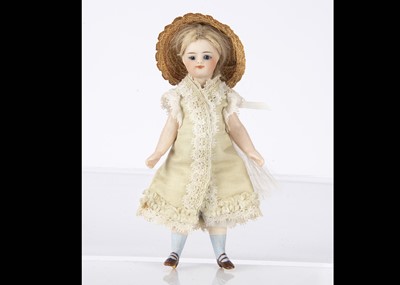 Lot 892 - A French all-bisque dolls’ house Mignonette doll