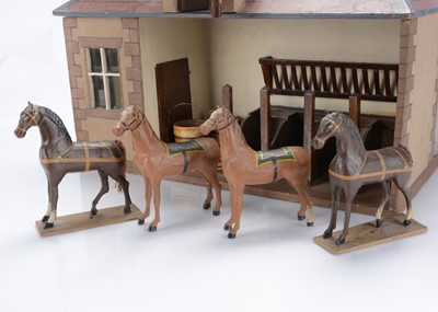 Lot 827 - An 19th century Christian Hacker wooden toy stable