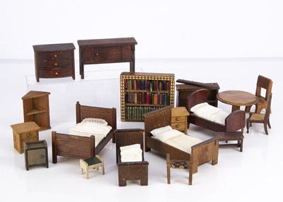 Lot 947 - Wooden dolls’ house furniture