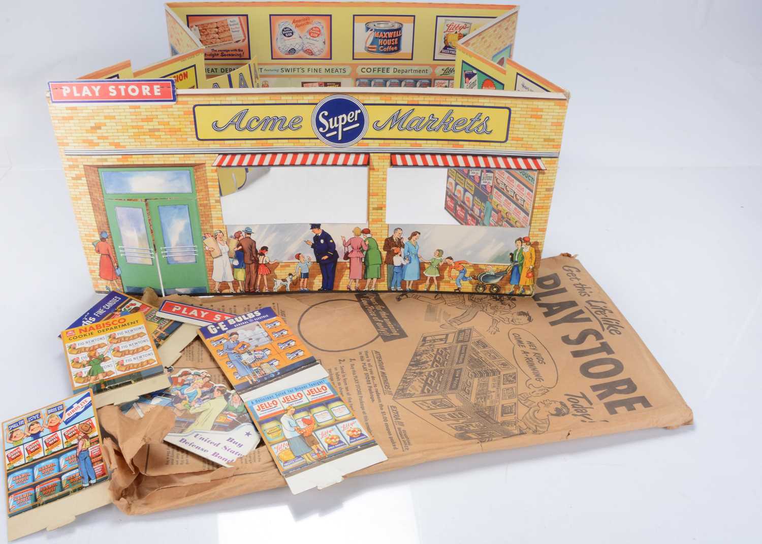 Lot 1168 - An Acme Super Market play store, 1940-50s