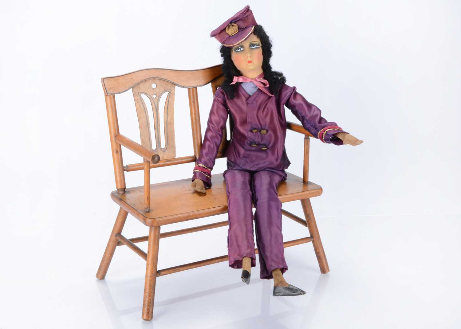 Lot 1320 - A French boudoir doll, 1930s