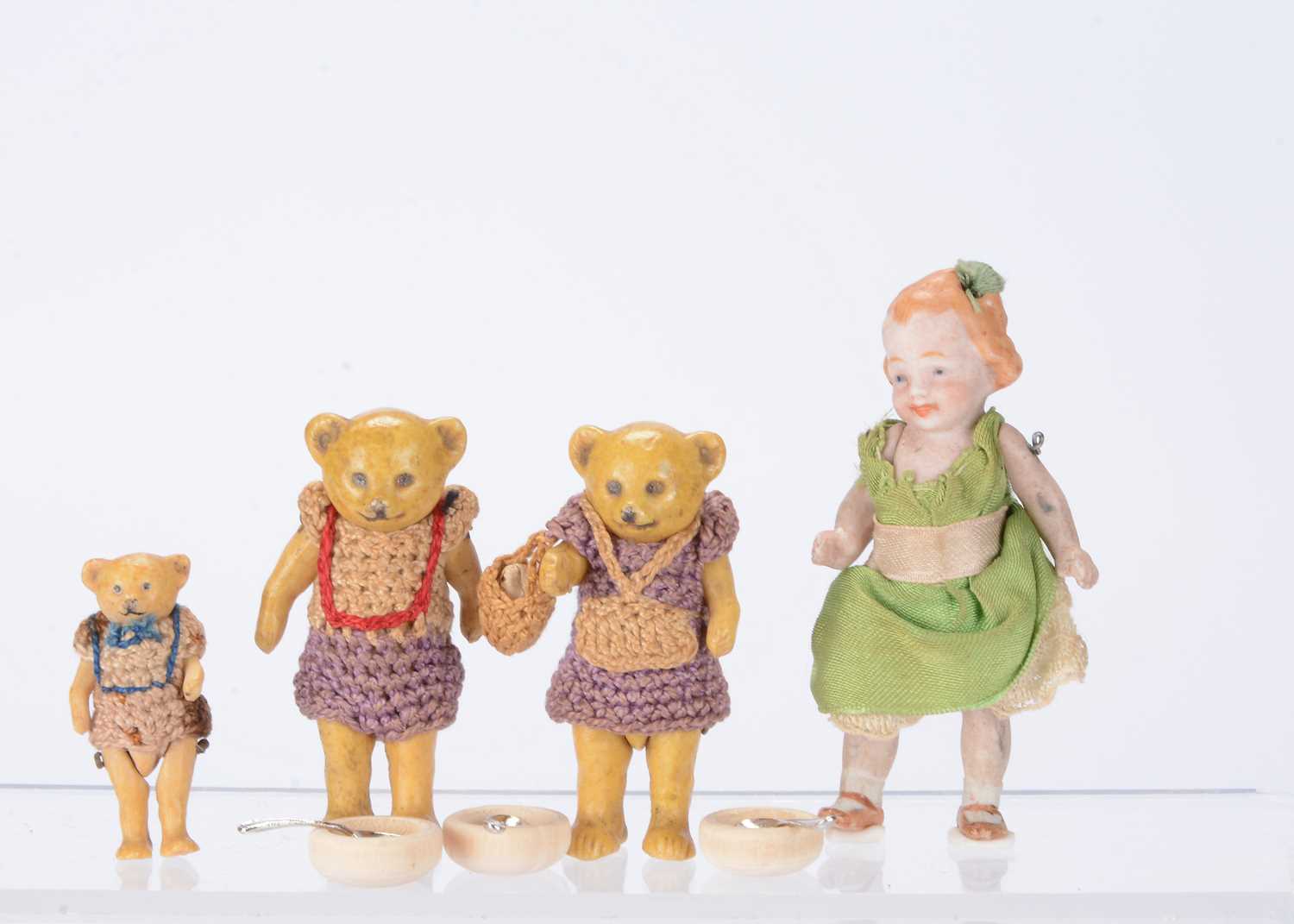 Lot 1478 - Hertwig all-bisque Goldilocks and the Three Bears