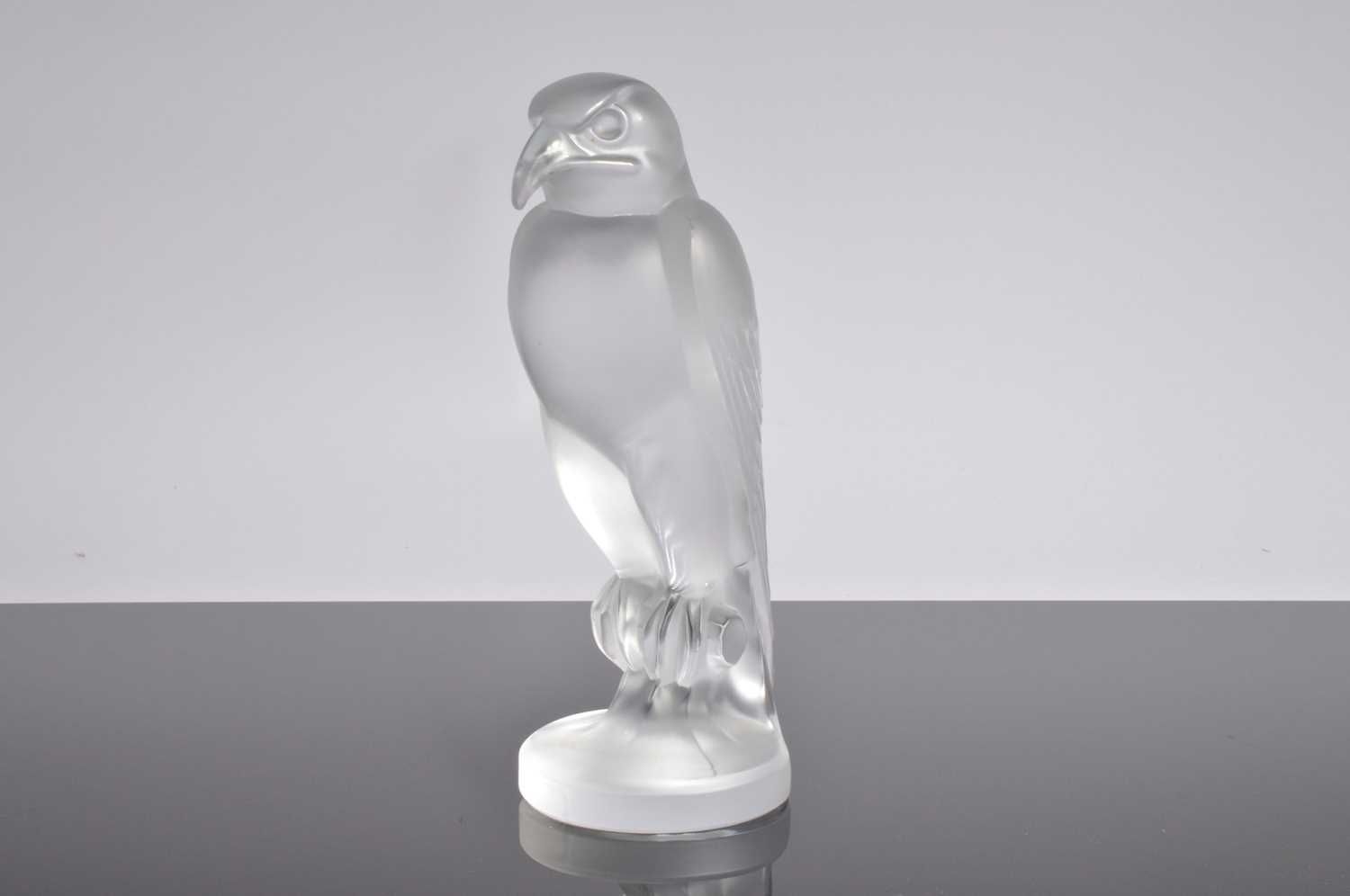 Lot 1 - A modern Servres glass model of a falcon