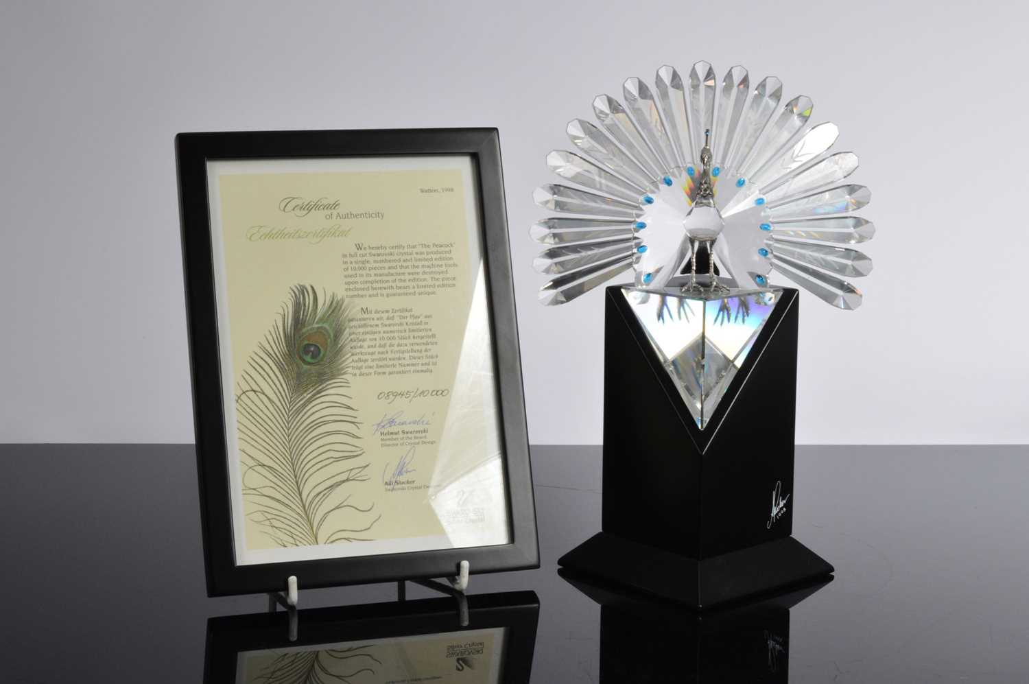 Lot 8 - A Swarovski Limited edition Peacock