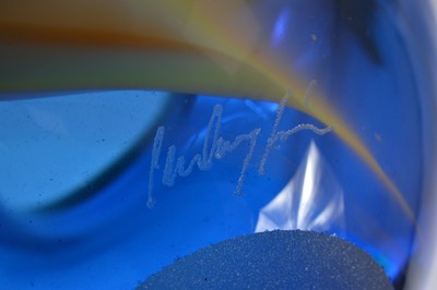 Lot 14 - Four second half 20th century studio glass items