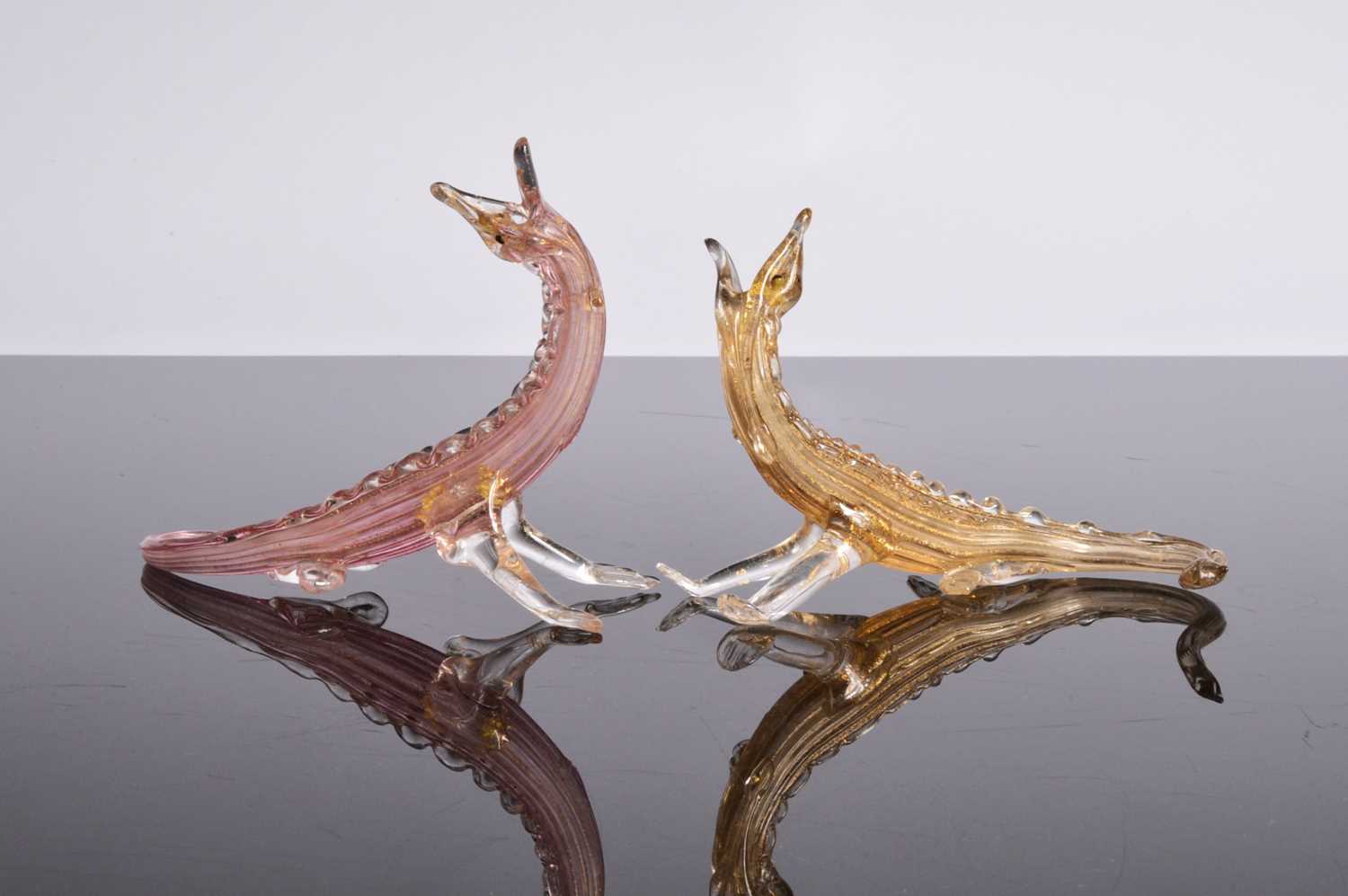 Lot 15 - A pair of c1960s Murano glass creatures