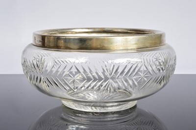 Lot 16 - Four glass and silver mounted items