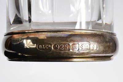 Lot 16 - Four glass and silver mounted items