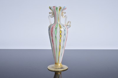 Lot 20 - Two 19th century Venetian Murano glass latticino items