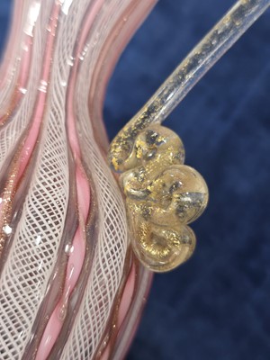 Lot 20 - Two 19th century Venetian Murano glass latticino items