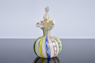 Lot 20 - Two 19th century Venetian Murano glass latticino items