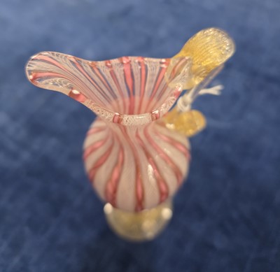 Lot 20 - Two 19th century Venetian Murano glass latticino items