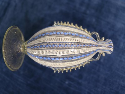 Lot 20 - Two 19th century Venetian Murano glass latticino items