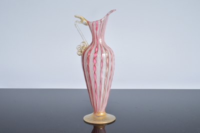 Lot 21 - Two 19th century Venetian Murano glass latticino items