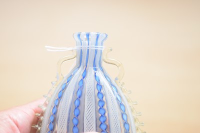 Lot 21 - Two 19th century Venetian Murano glass latticino items