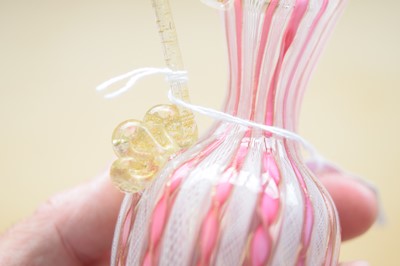 Lot 21 - Two 19th century Venetian Murano glass latticino items